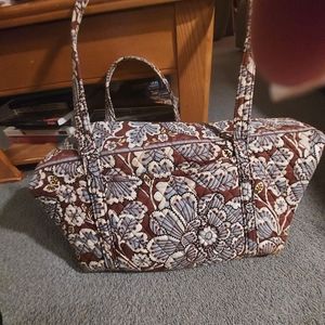 Slate Blooms Pattern Vera Bradley Tote Bag